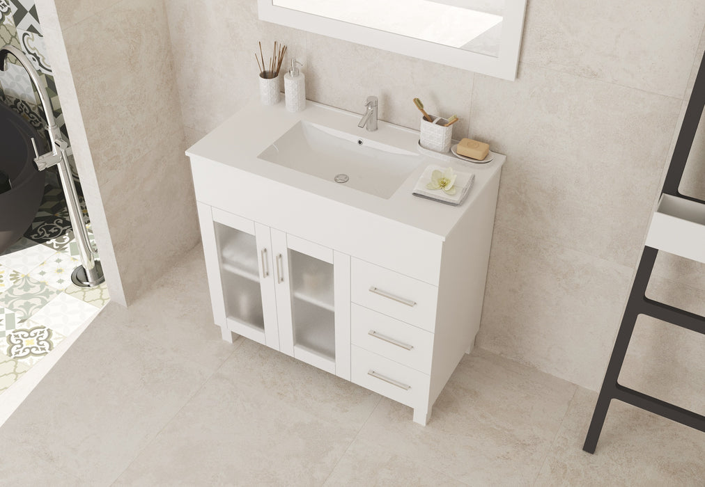 Nova 36 - Cabinet with Ceramic Basin Countertop