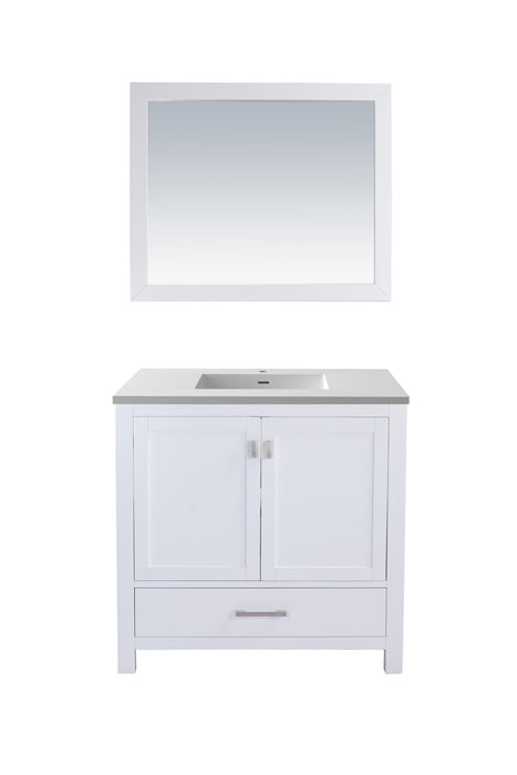 Wilson 36 - White Cabinet with VIVA Stone Solid Surface Countertop
