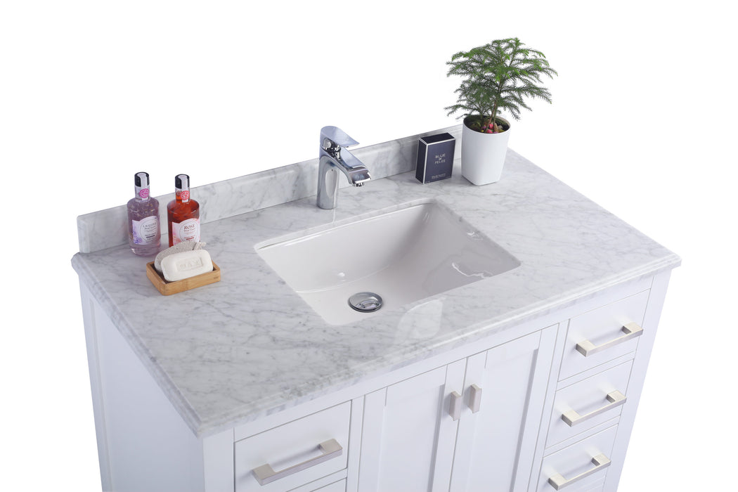 Wilson 42 - Cabinet with White Carrara Countertop