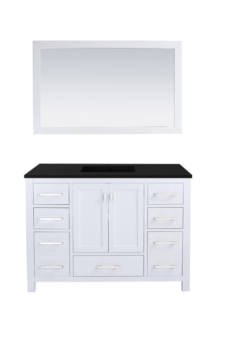 Wilson 48 - White Cabinet with VIVA Stone Solid Surface Countertop
