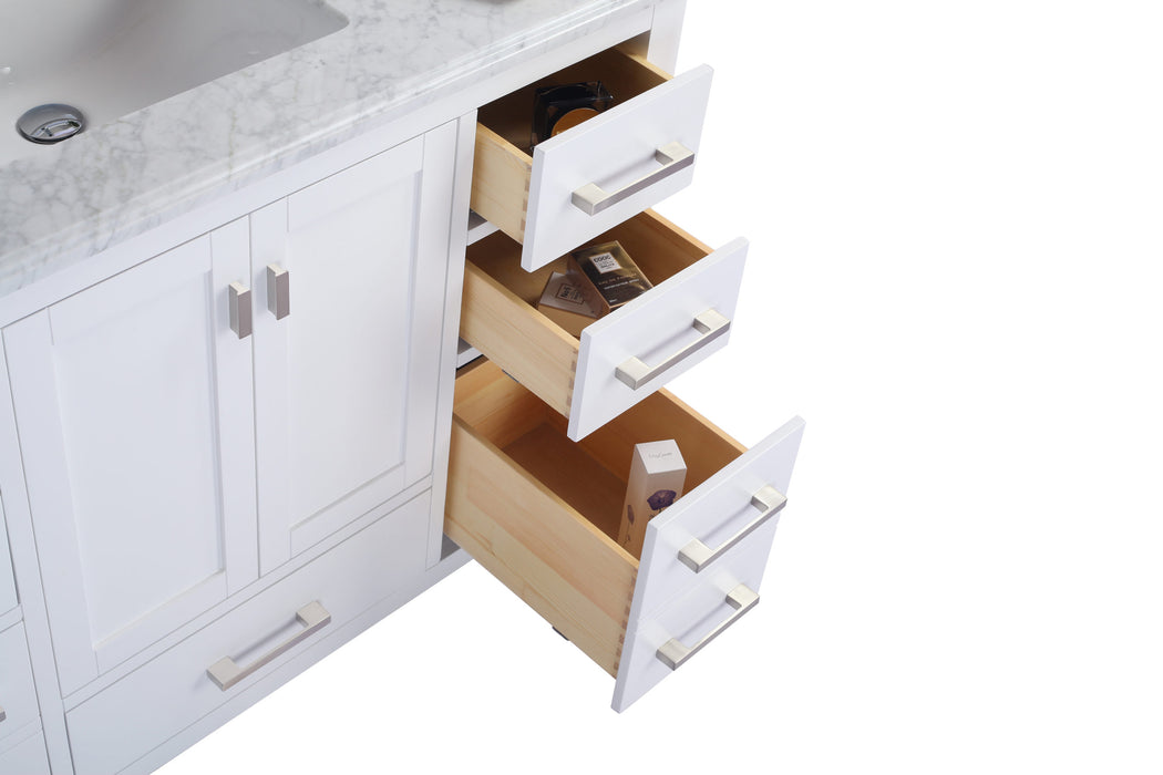 Wilson 48 - White Cabinet with VIVA Stone Solid Surface Countertop