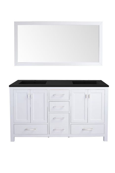 Wilson 60 - White Cabinet  with VIVA Stone Solid Surface Countertop