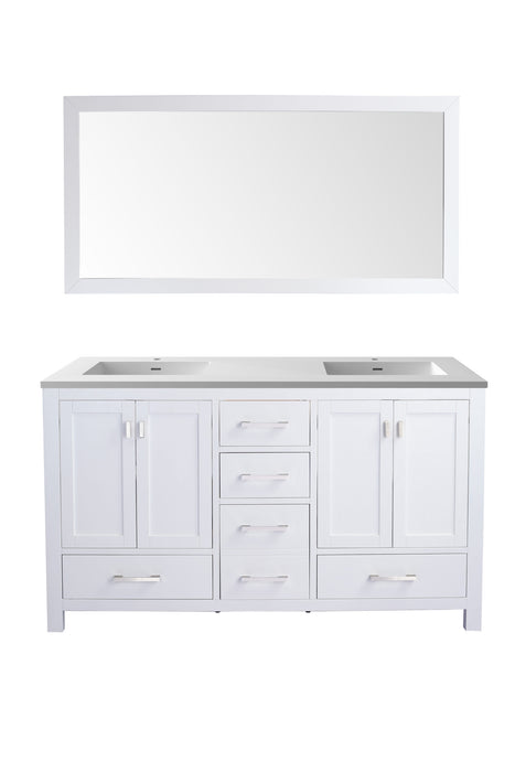Wilson 60 - White Cabinet  with VIVA Stone Solid Surface Countertop