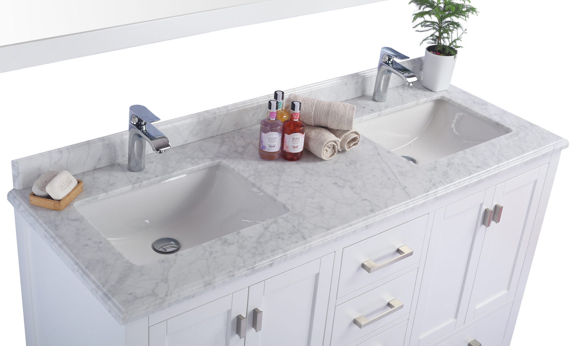Wilson 60 -  White Cabinet with Countertop