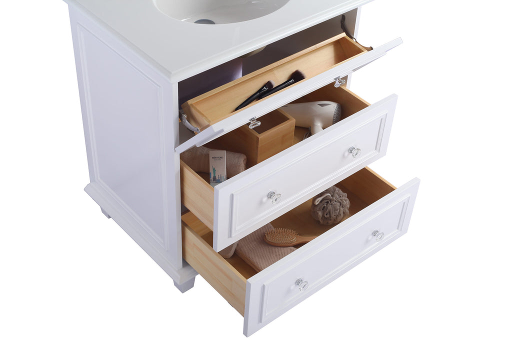 Luna - 30 - Cabinet with Pure White Countertop