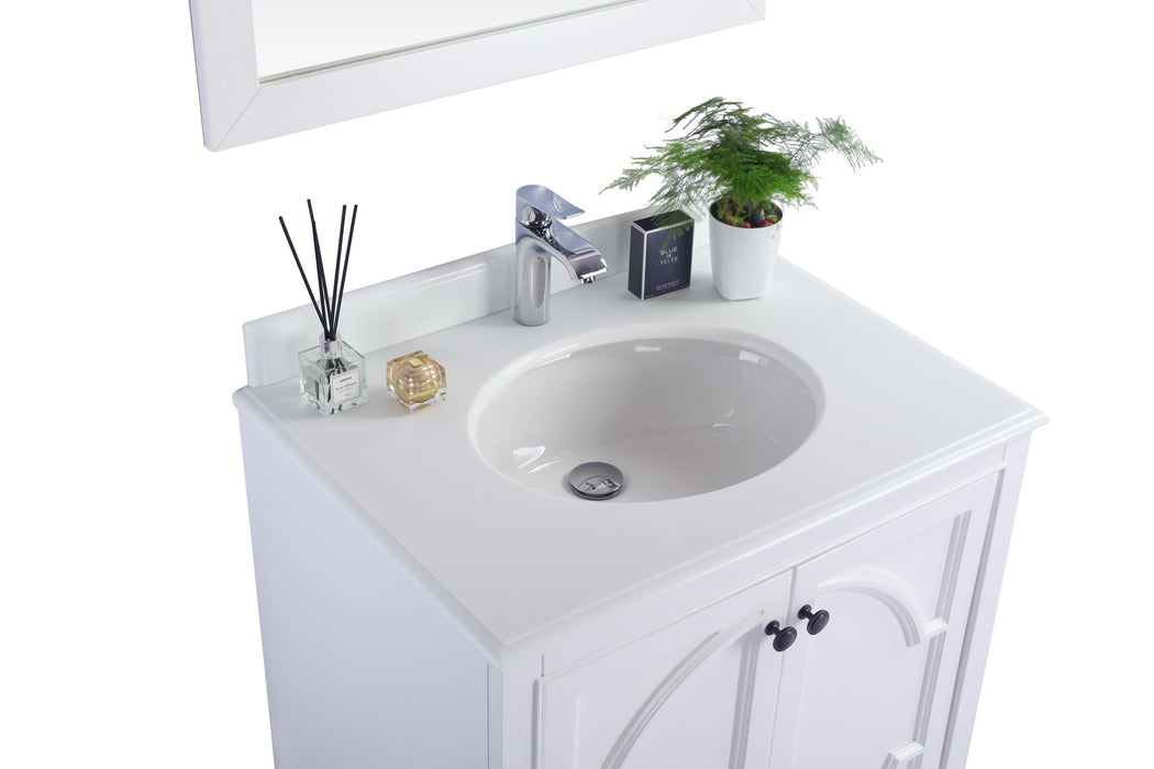 Pure White Countertop - 30" - Single Hole with Round Sink