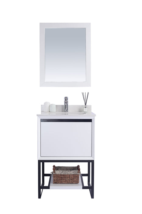 Alto 24 - White Cabinet with Countertop