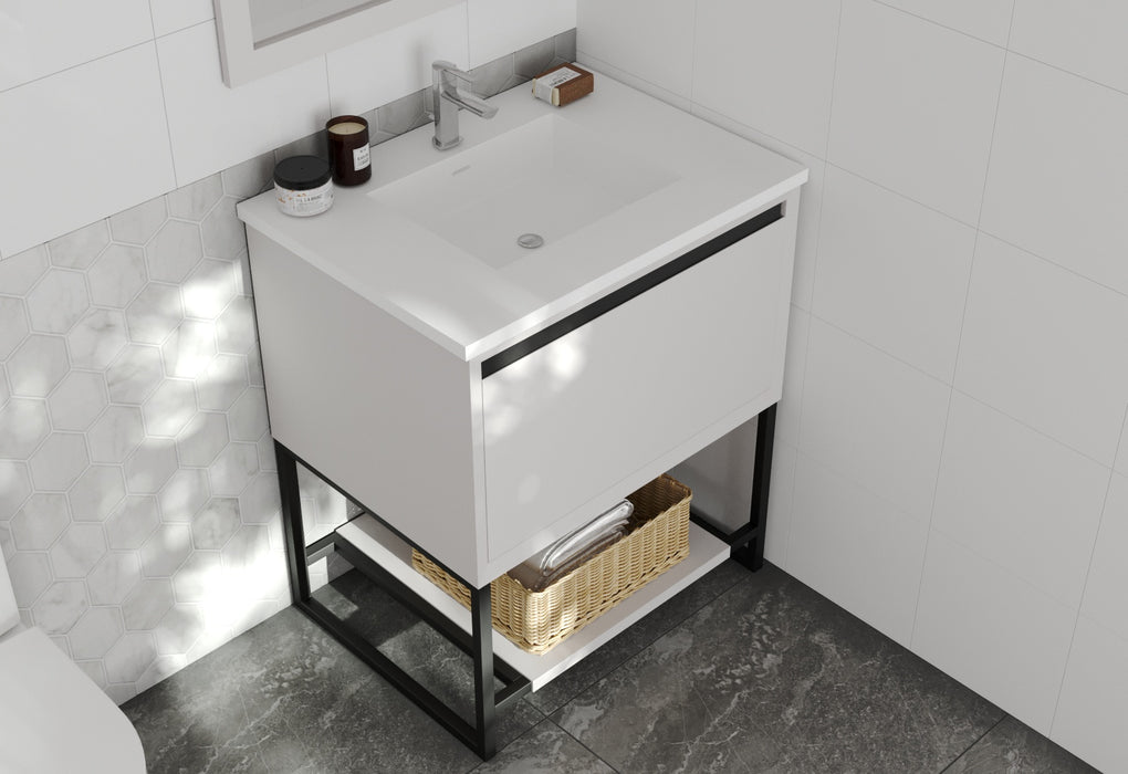 Alto 30 - White Cabinet with VIVA Stone Solid Surface Countertop