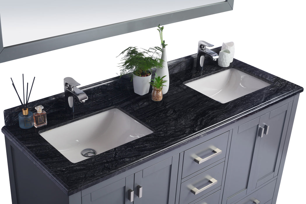 Black Wood Countertop - Single Hole with Rectangle Sink