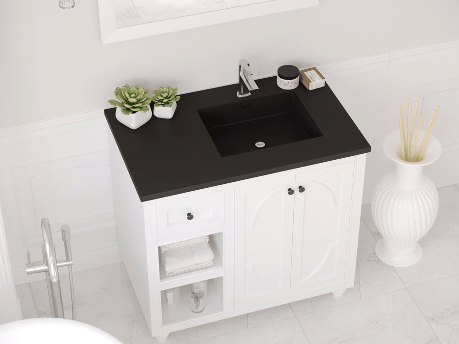 VIVA Stone 36" Right Sink  - Solid Surface Countertop