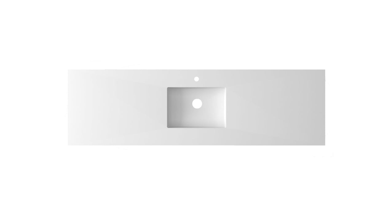 VIVA Stone Single Sink Matte White - Solid Surface Countertop