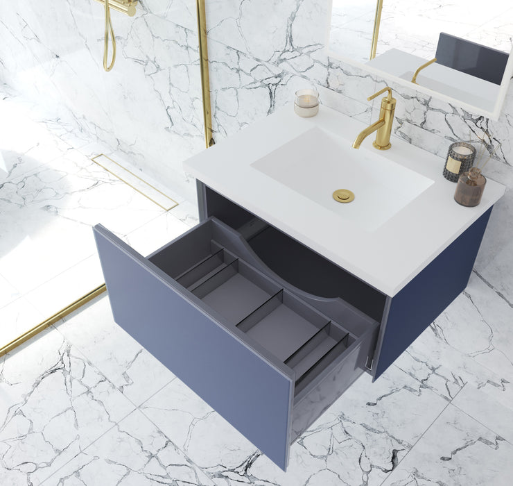 Vitri 30 - Nautical Blue Cabinet with VIVA Stone Solid Surface Countertop
