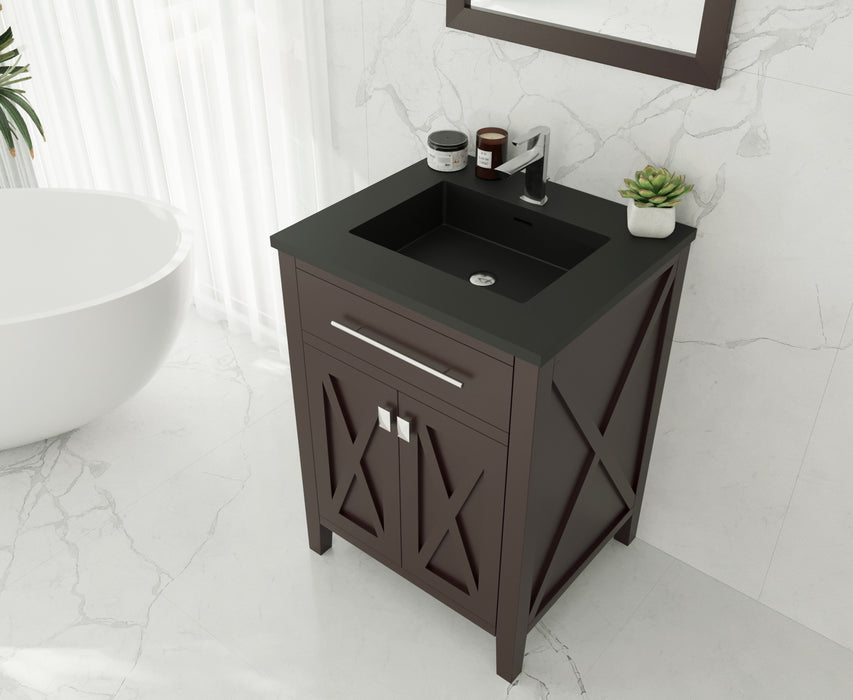 Wimbledon - 24 -  Cabinet with Matte Black VIVA Stone Solid Surface Countertop