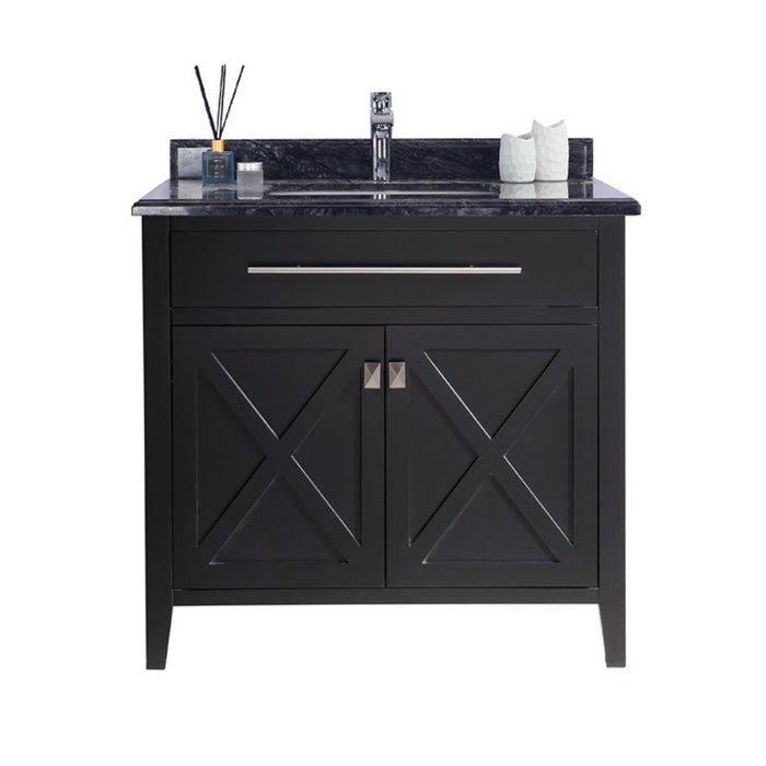 Wimbledon - 36 -  Cabinet with Black Wood Countertop