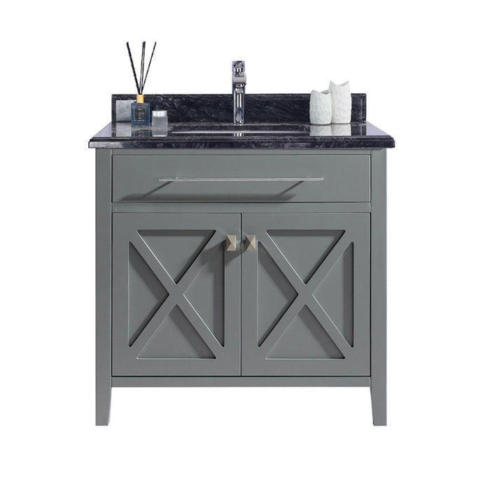 Wimbledon - 36 -  Cabinet with Black Wood Countertop