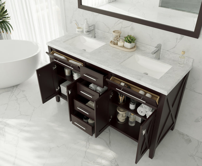 Wimbledon - 60 -  Cabinet with Black Wood Countertop