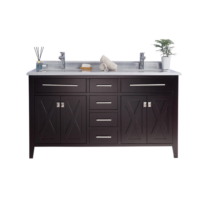 Wimbledon - 60 -  Cabinet with White Stripes Countertop