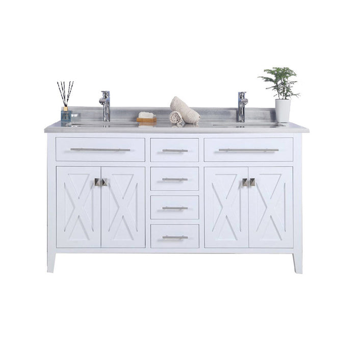 Wimbledon - 60 -  Cabinet with White Stripes Countertop