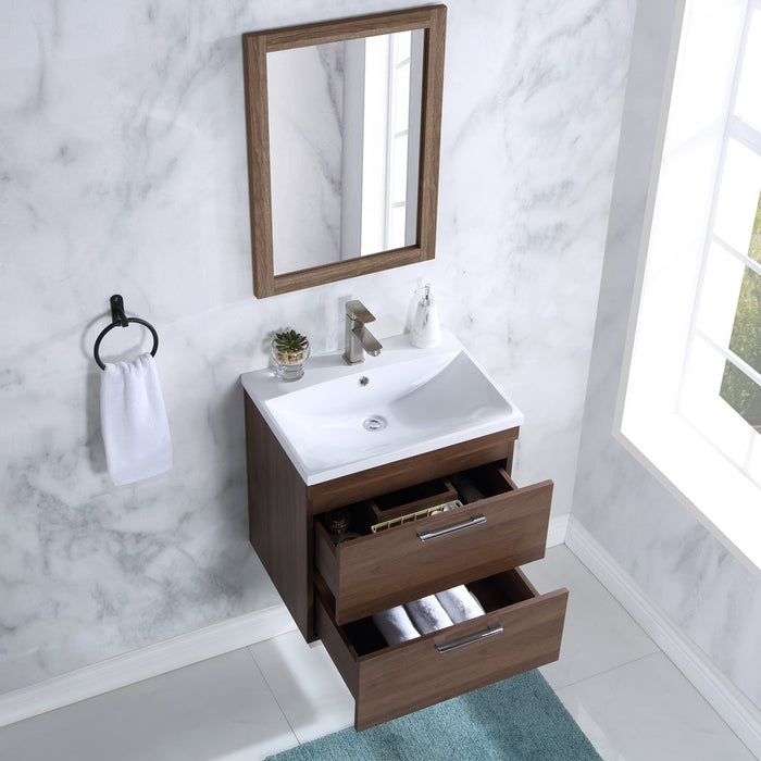 Stufurhome Harper Wall Mounted Single Sink Bathroom Vanity, No Mirror