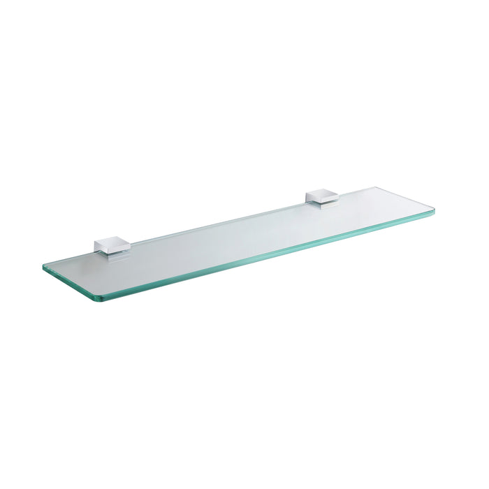 Eviva Simple Bathroom Glass Shelf in Chrome