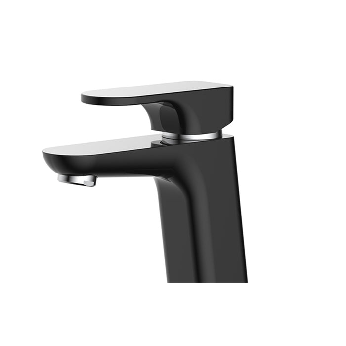 Eviva Sima Single Handle Bathroom Sink Faucet in Matte Black Chrome