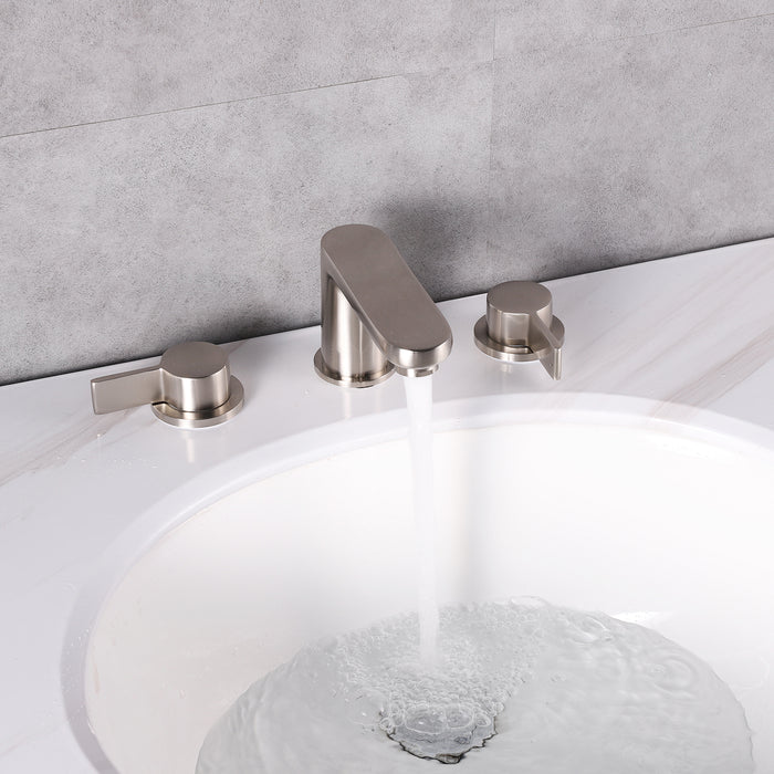 Eviva Curvy 2 Handles (3 Holes) Bathroom Sink Faucet