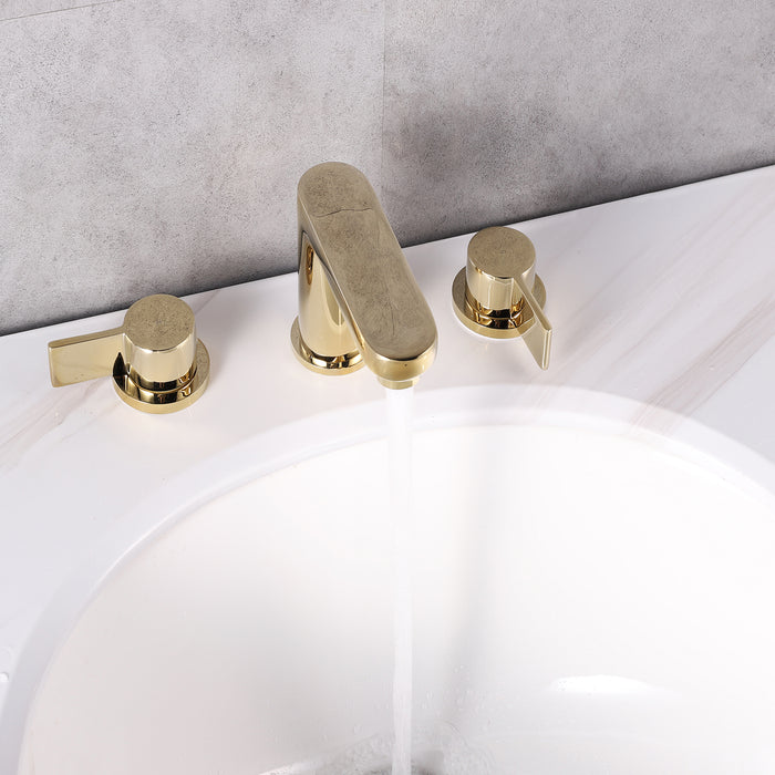 Eviva Curvy 2 Handles (3 Holes) Bathroom Sink Faucet