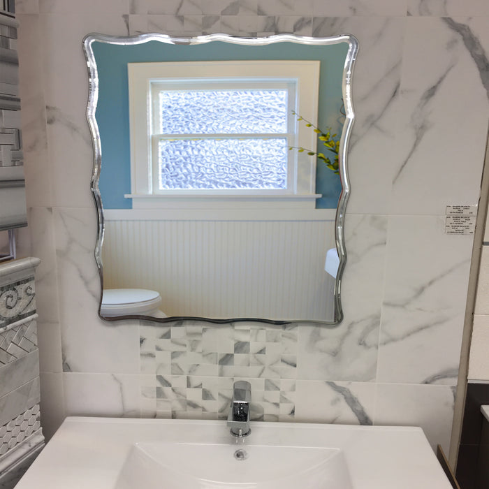 Eviva Curvy 31" Frameless Bathroom Wall Mirror