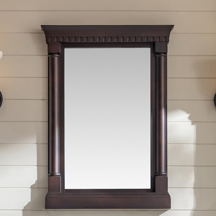 Eviva Preston Aged Chocolate Wall-mount Bathroom Mirror