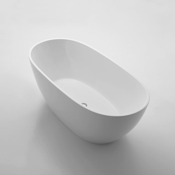 Eviva Clair Freestanding White Acrylic Bathtub