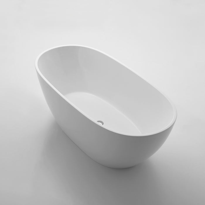 Eviva Clair Freestanding White Acrylic Bathtub