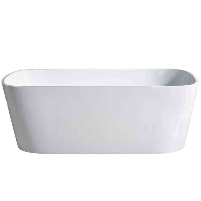 Eviva Aria Freestanding 67 in. Acrylic Bathtub in White
