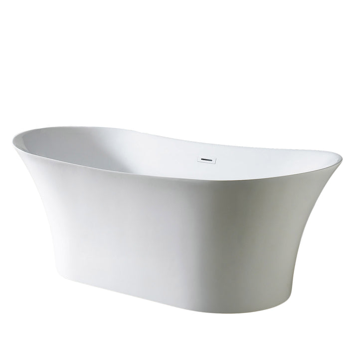 Eviva Skylar Freestanding 71 in. Acrylic Bathtub in White