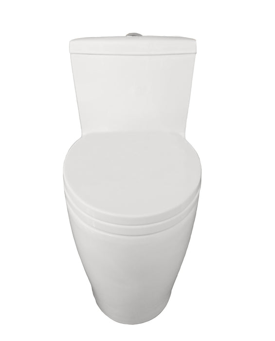 Eviva Softy Elongated Cotton White One Piece Toilet with Soft Closing Seat Cover, High efficiency, Water Sense and CUPC certified with the united states plumbing standards