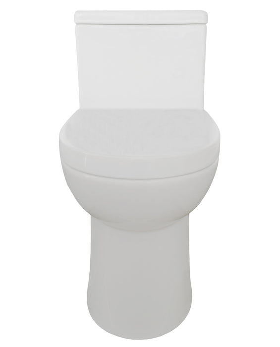 Eviva Standy Elongated Cotton White One Piece Toilet with Soft Closing Seat Cover, High efficiency, Water Sense & CUPC certified with the united states plumbing standards