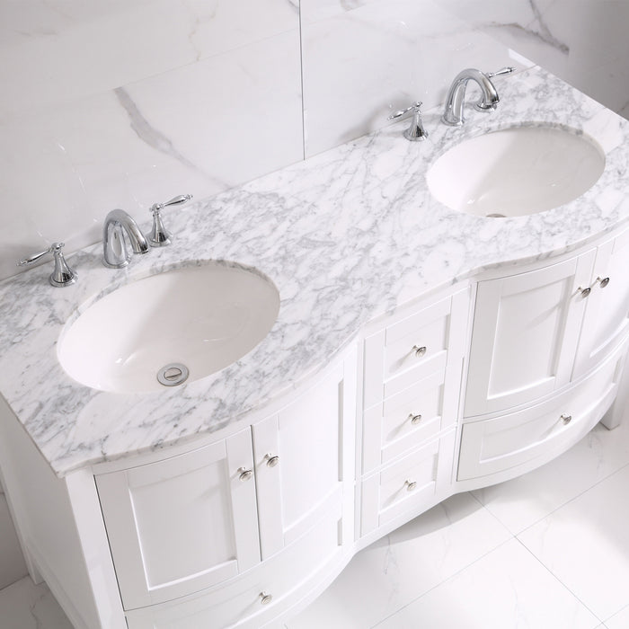 Eviva Stanton 60 Freestanding Double Sinks Bathroom Vanity