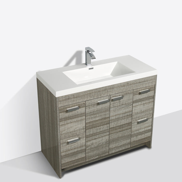Eviva Lugano 42" Modern Bathroom Vanity with White Integrated Acrylic Sink