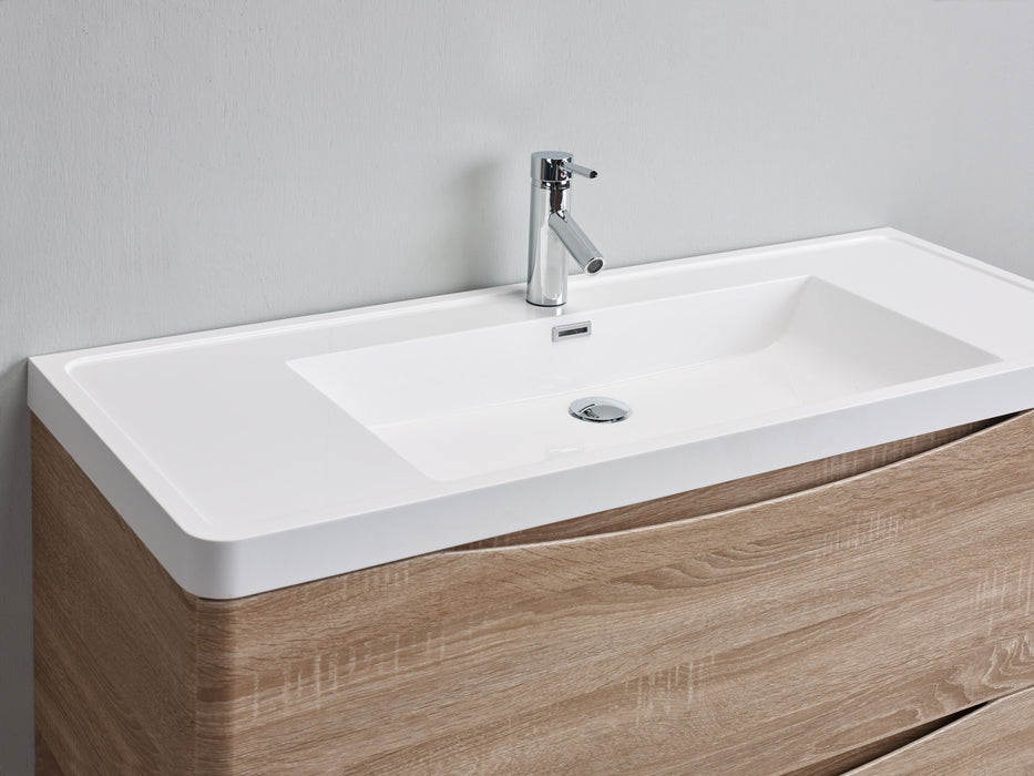 Eviva Smile 48" Modern Single Bathroom Vanity Set with Integrated White Acrylic Sink