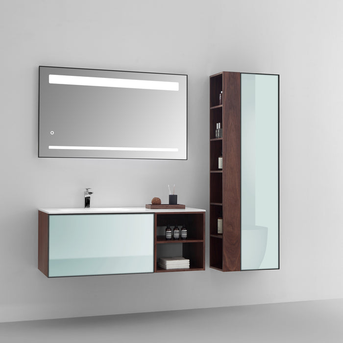 Eviva Napa 48" Wall Mount Bathroom Vanity with White Integrated Solid Surface Sink