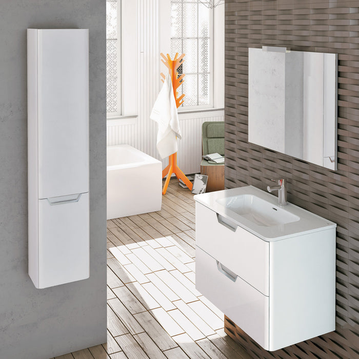 Eviva Hayat 24" Modern Wallmount Bathroom Vanity with White Integrated Porcelain Sink