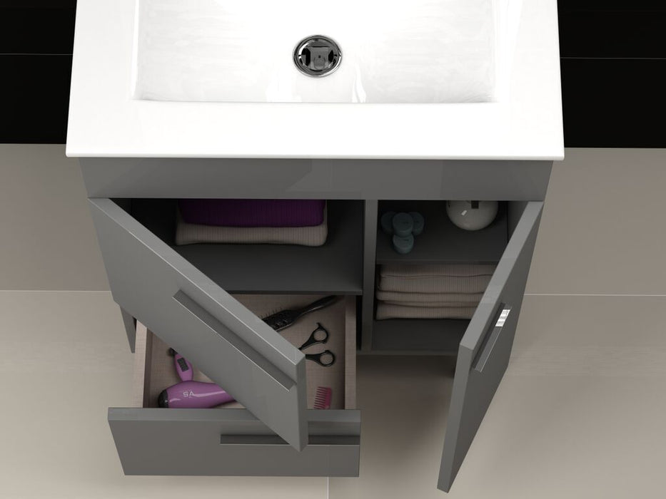 Eviva Cup 24" Modern Bathroom Vanity with White Integrated Porcelain Sink