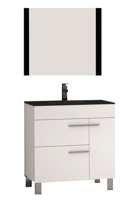 Eviva Cup 31.5" Modern Bathroom Vanity with White Integrated Porcelain Sink