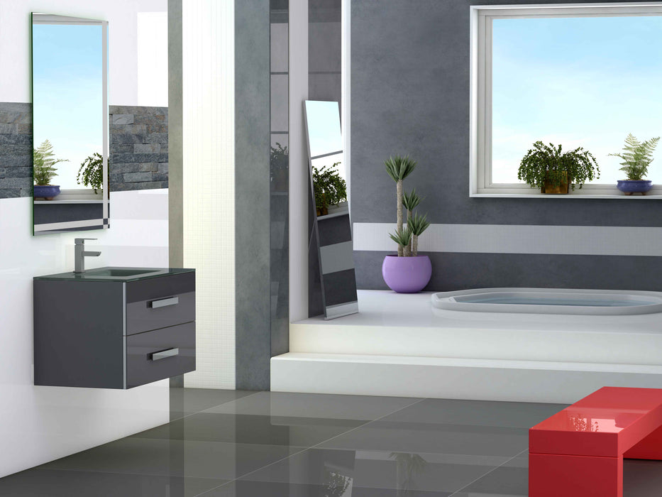 Eviva Astoria 28" Modern Bathroom Vanity with White Integrated Porcelain Sink