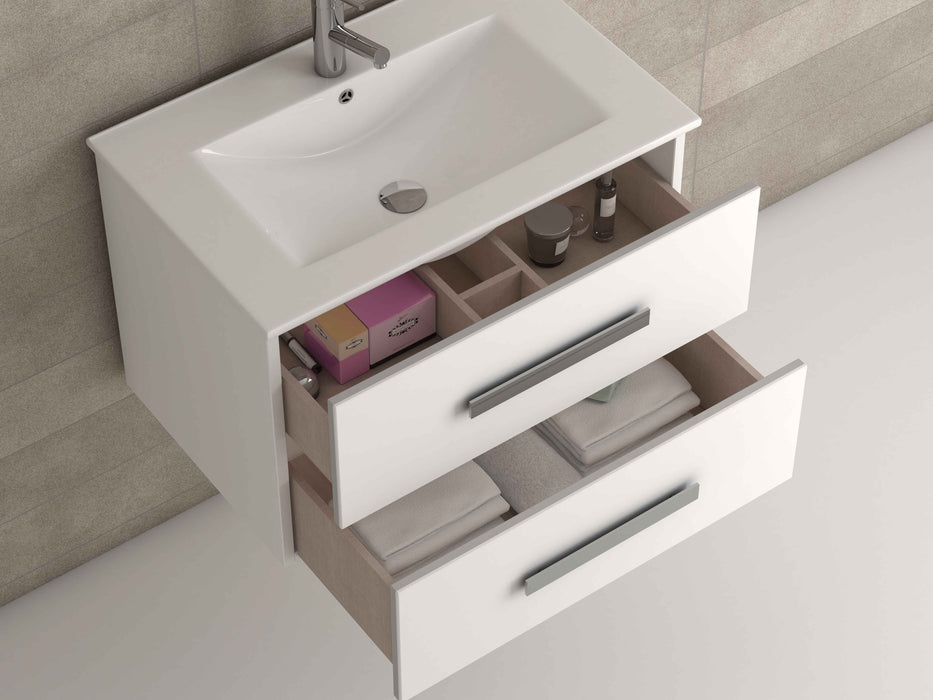 Eviva Astoria 32" White Modern Bathroom Vanity with White Integrated Porcelain Sink