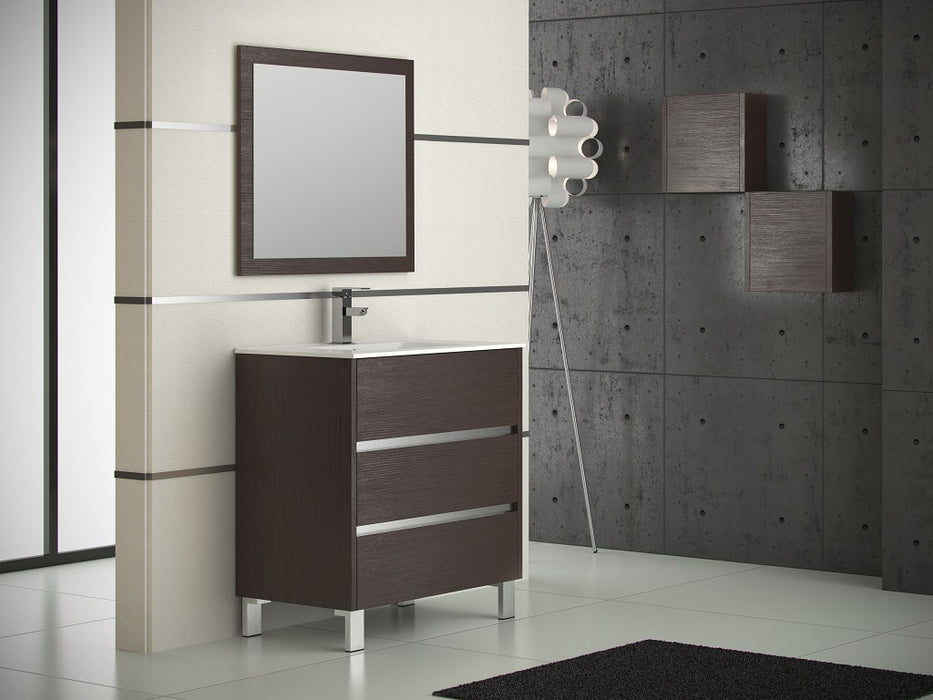 Eviva Escorpio 32" Modern Bathroom Vanity  Wall Mount with White Integrated Porcelain Sink