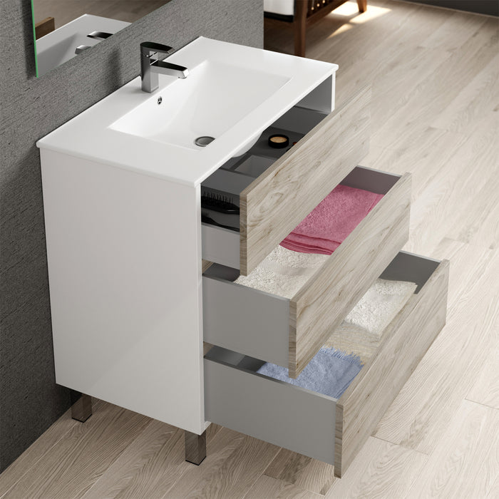 Eviva Majesty 32" Bathroom Vanity with White Integrated Sink