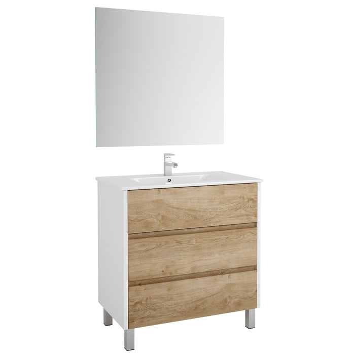 Eviva Majesty 32" Bathroom Vanity with White Integrated Sink