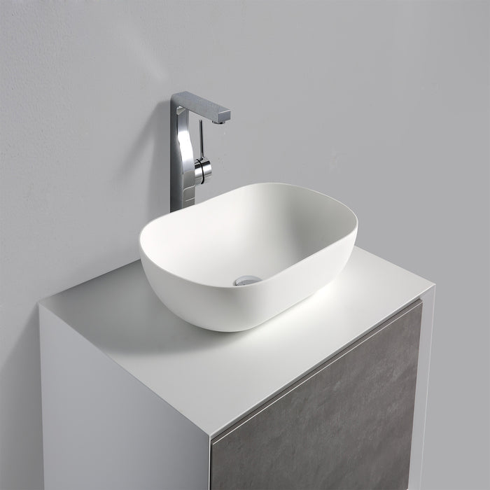 Eviva Santa Monica 30" Wall Mount Bathroom Vanity with White Porcelain Vessel Sink