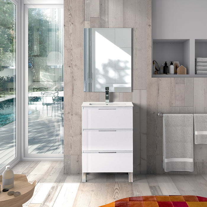 EVIVA Malmo 24"-14" Freestanding Grey Bathroom Vanity