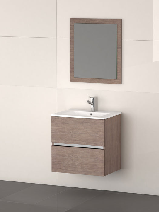 Eviva Ikaro 24" Modern Bathroom Vanity Wall Mount with White Integrated Porcelain Sink